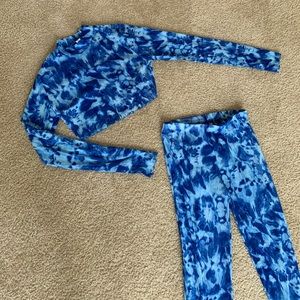 Blue mesh pant 2 piece